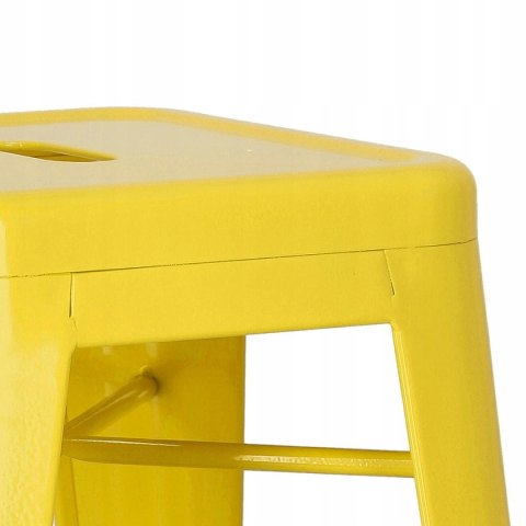 HOKER STOŁEK BAROWY Paris 66 cm D2.DESIGN ŻÓŁTY inspirowany Tolix METALOWY Z PODPÓRKĄ NA NOGI można sztaplować DO KUCHNI BARU HOKER STOŁEK BAROWY Paris 66 cm D2.DESIGN ŻÓŁTY inspirowany Tolix METALOWY Z PODPÓRKĄ NA NOGI można sztaplować DO KUCHNI BARU