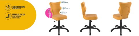 Entelo Krzesło młodzieżowe Petit Czarny Velvet 35 rozmiar 5 Entelo Krzesło młodzieżowe Petit Czarny Velvet 35 rozmiar 5