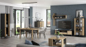 Forte JOAKIMIS TBLT7081-M682 Stół rozkładany, 120-160x80 cm Dąb Mauvella / Czarny Forte JOAKIMIS TBLT7081-M682 Stół rozkładany, 120-160x80 cm Dąb Mauvella / Czarny