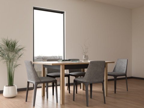 Forte JOAKIMIS TBLT7081-M682 Stół rozkładany, 120-160x80 cm Dąb Mauvella / Czarny Forte JOAKIMIS TBLT7081-M682 Stół rozkładany, 120-160x80 cm Dąb Mauvella / Czarny