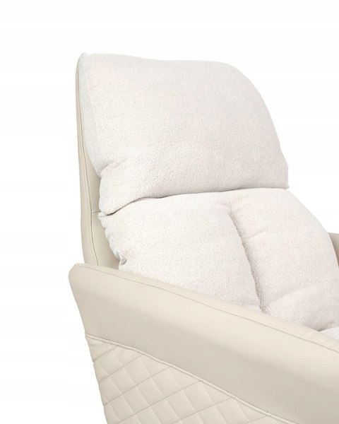 FOTEL OBROTOWY ROZKŁADANY RELAX King Home BEŻOWY KORPUS I PODŁOKIETNIKI EKOSKÓRA SIEDZISKO TKANINA TEDDY WYSUWANY PODNÓŻEK FOTEL OBROTOWY ROZKŁADANY RELAX King Home BEŻOWY KORPUS I PODŁOKIETNIKI EKOSKÓRA SIEDZISKO TKANINA TEDDY WYSUWANY PODNÓŻEK