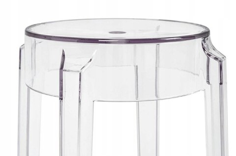 STOŁEK TABORET CHARLES 46 King Home TRANSPARENTNY - TWORZYWO PP LEKKI STABILNY I WYGODNY STOŁEK TABORET CHARLES 46 King Home TRANSPARENTNY - TWORZYWO PP LEKKI STABILNY I WYGODNY