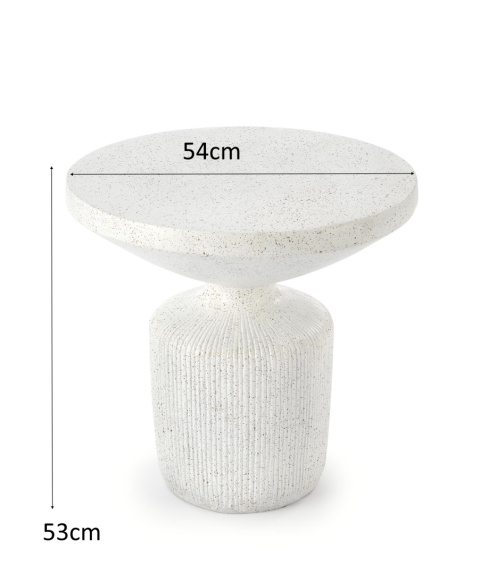 ŁAWA STOLIK GIZA OKRĄGŁA kompozyt - tlenek magnezu, biały HALMAR ŁAWA STOLIK GIZA OKRĄGŁA kompozyt - tlenek magnezu, biały HALMAR