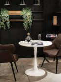 STÓŁ OKRĄGŁY TULIP FI 90 MODESTO BIAŁY BLAT - MDF PODSTAWA METALOWA DO DOMU I DO LOKALU STÓŁ OKRĄGŁY TULIP FI 90 MODESTO BIAŁY BLAT - MDF PODSTAWA METALOWA DO DOMU I DO LOKALU