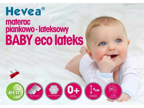 Materac z lateksem Hevea Baby Eco Lateks 130x70 (Medica) Materac z lateksem Hevea Baby Eco Lateks 130x70 (Medica)