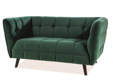 SOFA KANAPA CASTELLO 2 SIGNAL TAPICERKA TKANINA VELVET ZIELONY BLUVEL 78 / NÓŻKI DREWNO WENGE DO SALONU POKOJU SOFA KANAPA CASTELLO 2 SIGNAL TAPICERKA TKANINA VELVET ZIELONY BLUVEL 78 / NÓŻKI DREWNO WENGE DO SALONU POKOJU
