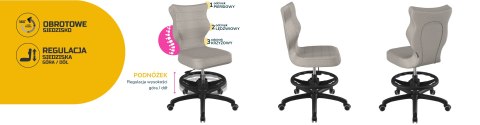 Entelo Krzesło młodzieżowe Petit czarny Monolith 03 rozmiar 5 WK+P Entelo Krzesło młodzieżowe Petit czarny Monolith 03 rozmiar 5 WK+P