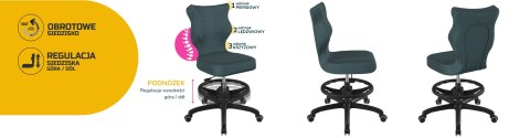 Entelo Krzesło młodzieżowe Petit czarny Monolith 06 rozmiar 5 WK+P Entelo Krzesło młodzieżowe Petit czarny Monolith 06 rozmiar 5 WK+P