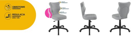 Entelo Krzesło młodzieżowe Petit czarny Velvet 03 rozmiar 6 Entelo Krzesło młodzieżowe Petit czarny Velvet 03 rozmiar 6