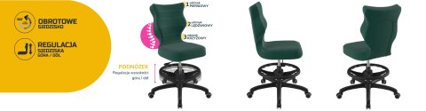 Entelo Krzesło młodzieżowe Petit czarny Velvet 05 rozmiar 6 WK+P Entelo Krzesło młodzieżowe Petit czarny Velvet 05 rozmiar 6 WK+P