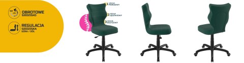 Entelo Krzesło młodzieżowe Petit czarny Velvet 05 rozmiar 6 Entelo Krzesło młodzieżowe Petit czarny Velvet 05 rozmiar 6