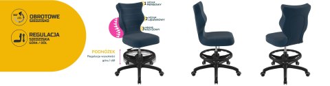 Entelo Krzesło młodzieżowe Petit czarny Velvet 24 rozmiar 5 WK+P Entelo Krzesło młodzieżowe Petit czarny Velvet 24 rozmiar 5 WK+P