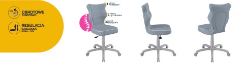 Entelo Krzesło młodzieżowe Petit Szary Jasmine 06 rozmiar 5 Entelo Krzesło młodzieżowe Petit Szary Jasmine 06 rozmiar 5
