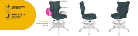 Entelo Krzesło młodzieżowe Petit biały Monolith 06 rozmiar 5WK+P Entelo Krzesło młodzieżowe Petit biały Monolith 06 rozmiar 5WK+P