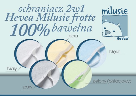 Ochraniacz 2w1 Hevea Milusie Frotte 200x90 (biały) Ochraniacz 2w1 Hevea Milusie Frotte 200x90 (biały)