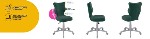 Entelo Krzesło młodzieżowe Petit Szary Velvet 05 rozmiar 5 Entelo Krzesło młodzieżowe Petit Szary Velvet 05 rozmiar 5