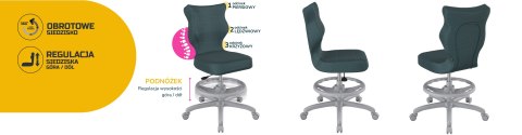 Entelo Krzesło młodzieżowe Petit szary Monolith 06 rozmiar 6 WK+P Entelo Krzesło młodzieżowe Petit szary Monolith 06 rozmiar 6 WK+P