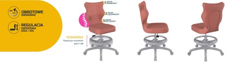 Entelo Krzesło młodzieżowe Petit szary Monolith 08 rozmiar 5 WK+P Entelo Krzesło młodzieżowe Petit szary Monolith 08 rozmiar 5 WK+P