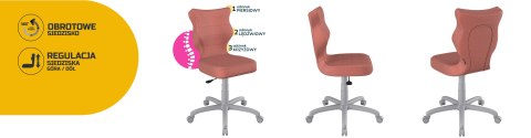 Entelo Krzesło młodzieżowe Petit szary Monolith 08 rozmiar 5 Entelo Krzesło młodzieżowe Petit szary Monolith 08 rozmiar 5