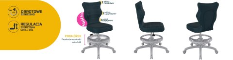 Entelo Krzesło młodzieżowe Petit szary Monolith 24 rozmiar 6 WK+P Entelo Krzesło młodzieżowe Petit szary Monolith 24 rozmiar 6 WK+P