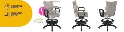 Entelo Krzesło młodzieżowe Norm czarny Monolith 03 rozmiar 5 WK+P Entelo Krzesło młodzieżowe Norm czarny Monolith 03 rozmiar 5 WK+P