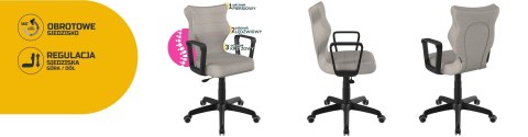 Entelo Krzesło młodzieżowe Norm czarny Monolith 03 rozmiar 5 Entelo Krzesło młodzieżowe Norm czarny Monolith 03 rozmiar 5