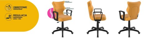 Entelo Krzesło młodzieżowe Norm czarny Velvet 35 rozmiar 5 Entelo Krzesło młodzieżowe Norm czarny Velvet 35 rozmiar 5