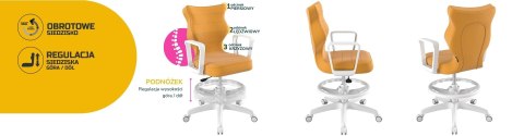 Entelo Krzesło młodzieżowe Norm biały Velvet 35 rozmiar 6 WK+P Entelo Krzesło młodzieżowe Norm biały Velvet 35 rozmiar 6 WK+P