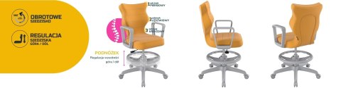 Entelo Krzesło młodzieżowe Norm szary Velvet 35 rozmiar 5 WK+P Entelo Krzesło młodzieżowe Norm szary Velvet 35 rozmiar 5 WK+P