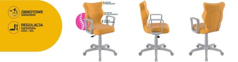 Entelo Krzesło młodzieżowe Norm szary Velvet 35 rozmiar 5 Entelo Krzesło młodzieżowe Norm szary Velvet 35 rozmiar 5