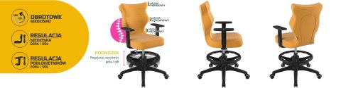 Entelo Krzesło młodzieżowe Duo czarny Velvet 35 rozmiar 5 WK+P Entelo Krzesło młodzieżowe Duo czarny Velvet 35 rozmiar 5 WK+P