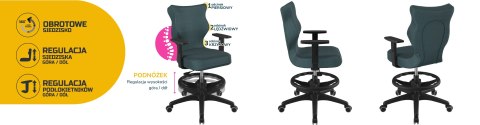 Entelo Krzesło młodzieżowe Duo czarny Monolith 06 rozmiar 6 WK+P Entelo Krzesło młodzieżowe Duo czarny Monolith 06 rozmiar 6 WK+P