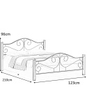 ŁÓŻKO PODWÓJNE VIOLETTA 120 x 200 HALMAR drewno lite CZEREŚNIA ANTYCZNA / CZARNY stal malowana proszkowo ZE STELAŻEM ŁÓŻKO PODWÓJNE VIOLETTA 120 x 200 HALMAR drewno lite CZEREŚNIA ANTYCZNA / CZARNY stal malowana proszkowo ZE STELAŻEM