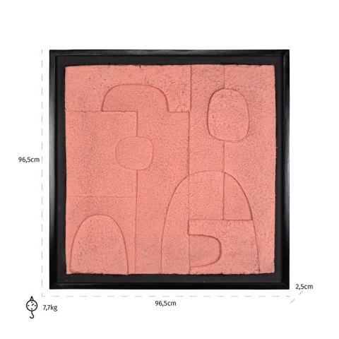 Richmond Interiors RICHMOND obraz PHOEBE PINK 96,5x96,5cm Richmond Interiors RICHMOND obraz PHOEBE PINK 96,5x96,5cm