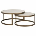 Richmond Interiors RICHMOND zestaw stolików WHITEBONE BRASS Richmond Interiors RICHMOND zestaw stolików WHITEBONE BRASS
