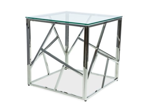 ŁAWA STOLIK KWADRATOWY ESCADA B BLAT SZKŁO HARTOWANE TRANSPARENTNY / STELAŻ METAL SREBRNY 55X55 SIGNAL ŁAWA STOLIK KWADRATOWY ESCADA B BLAT SZKŁO HARTOWANE TRANSPARENTNY / STELAŻ METAL SREBRNY 55X55 SIGNAL
