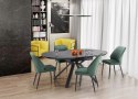 Halmar K432 krzesło do jadalni ciemny zielony tkanina velvet / stal malowana Halmar K432 krzesło do jadalni ciemny zielony tkanina velvet / stal malowana