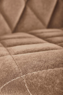 Halmar K450 krzesło beżowe pikowane tkanina velvet / stal malowana proszkowo Halmar K450 krzesło beżowe pikowane tkanina velvet / stal malowana proszkowo