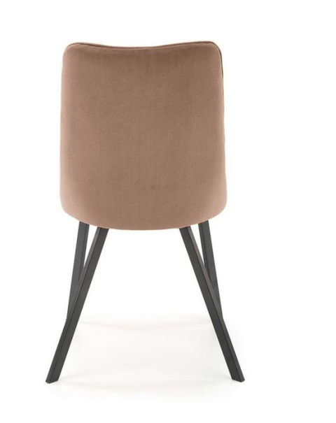 Halmar K450 krzesło beżowe pikowane tkanina velvet / stal malowana proszkowo Halmar K450 krzesło beżowe pikowane tkanina velvet / stal malowana proszkowo