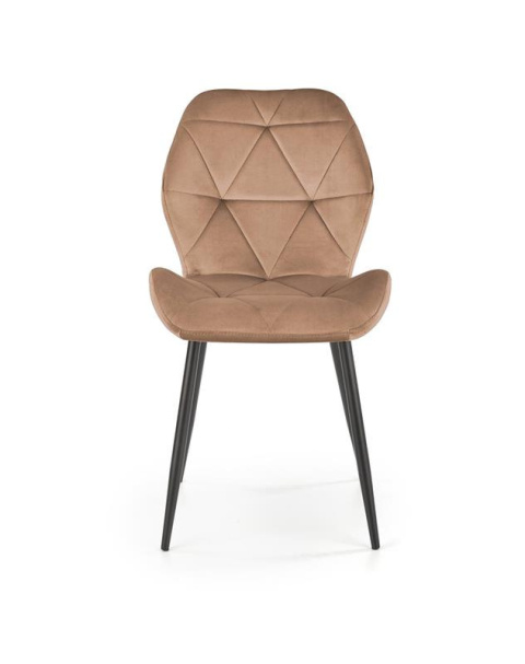 Halmar K453 krzesło beżowe materiał: tkanina velvet / stal malowana proszkowo Halmar K453 krzesło beżowe materiał: tkanina velvet / stal malowana proszkowo