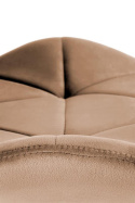 Halmar K453 krzesło beżowe materiał: tkanina velvet / stal malowana proszkowo