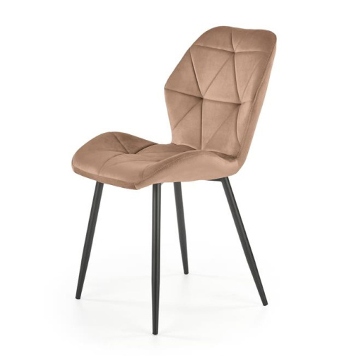 Halmar K453 krzesło beżowe materiał: tkanina velvet / stal malowana proszkowo Halmar K453 krzesło beżowe materiał: tkanina velvet / stal malowana proszkowo