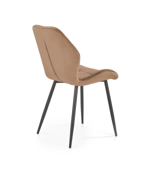 Halmar K453 krzesło beżowe materiał: tkanina velvet / stal malowana proszkowo Halmar K453 krzesło beżowe materiał: tkanina velvet / stal malowana proszkowo