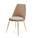 Halmar K460 krzesło beżowe materiał: tkanina velvet / nogi metal złote Halmar K460 krzesło beżowe materiał: tkanina velvet / nogi metal złote