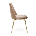 Halmar K460 krzesło beżowe materiał: tkanina velvet / nogi metal złote Halmar K460 krzesło beżowe materiał: tkanina velvet / nogi metal złote