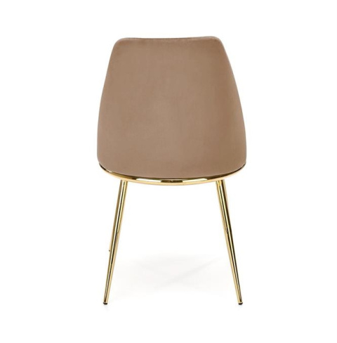 Halmar K460 krzesło beżowe materiał: tkanina velvet / nogi metal złote Halmar K460 krzesło beżowe materiał: tkanina velvet / nogi metal złote