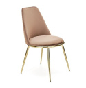 Halmar K460 krzesło beżowe materiał: tkanina velvet / nogi metal złote Halmar K460 krzesło beżowe materiał: tkanina velvet / nogi metal złote