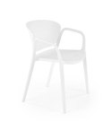 Halmar K491 krzesło plastik biały, można sztaplować
