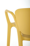 Halmar K491 krzesło plastik musztardowy, można sztaplować