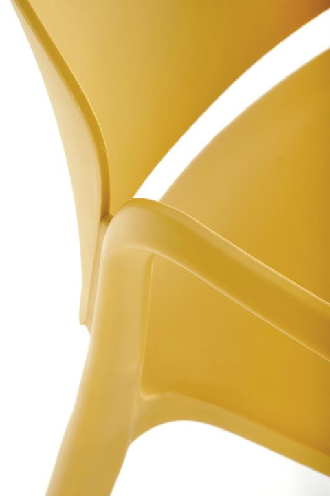Halmar K491 krzesło plastik musztardowy, można sztaplować Halmar K491 krzesło plastik musztardowy, można sztaplować